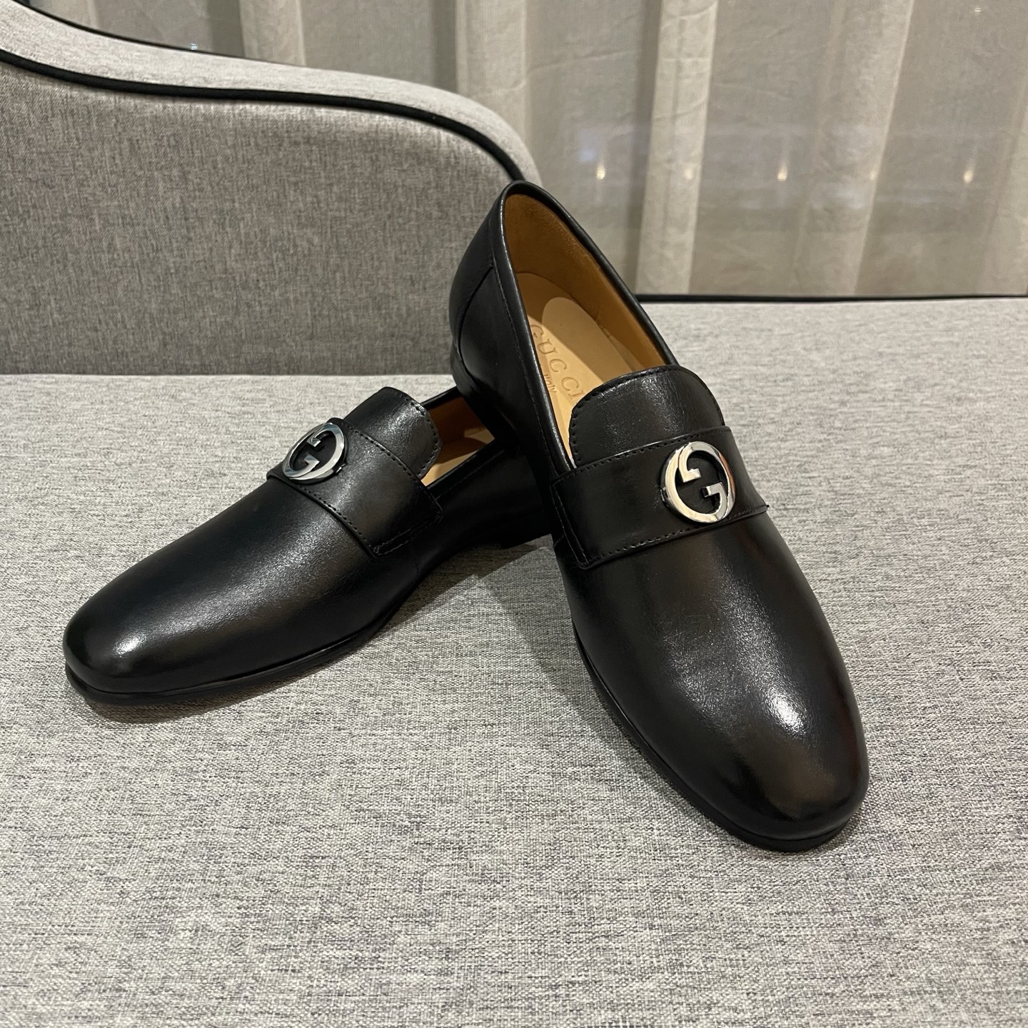 Gucci Men's Black Leather Loafers with Interlocking G - Size 38-45 4 i1740995590820 2808 0 2