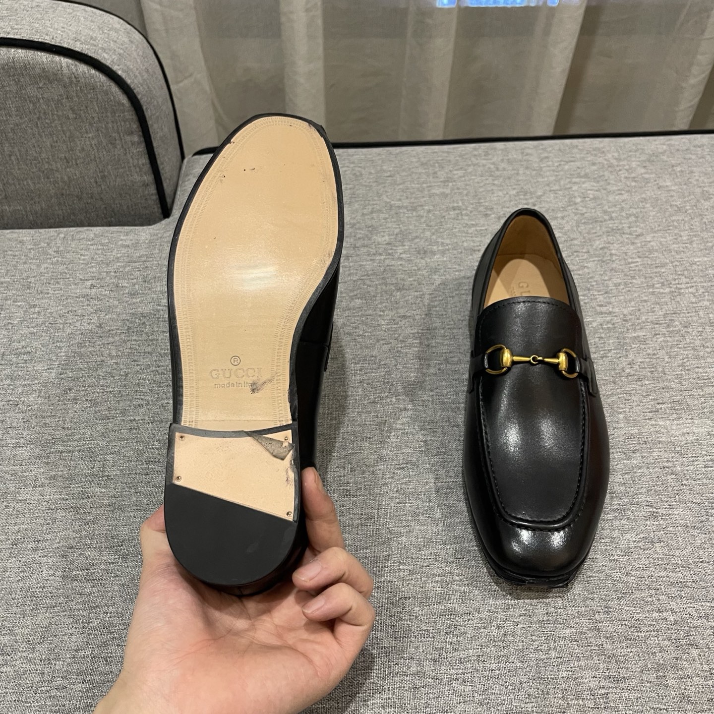 Gucci Men's Black Leather Horsebit Loafers Comfortable & Stylish Shoes 10 i1740995910424 246 0 8