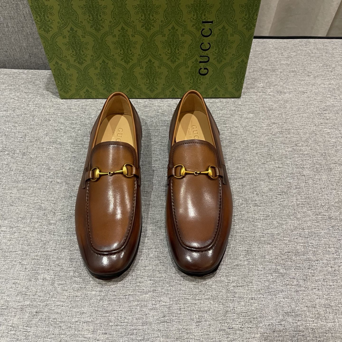 Gucci Men's Horsebit Leather Loafers - Brown Leather Slip-Ons 1 Gucci Men's Horsebit Leather Loafers - Brown Leather Slip-Ons