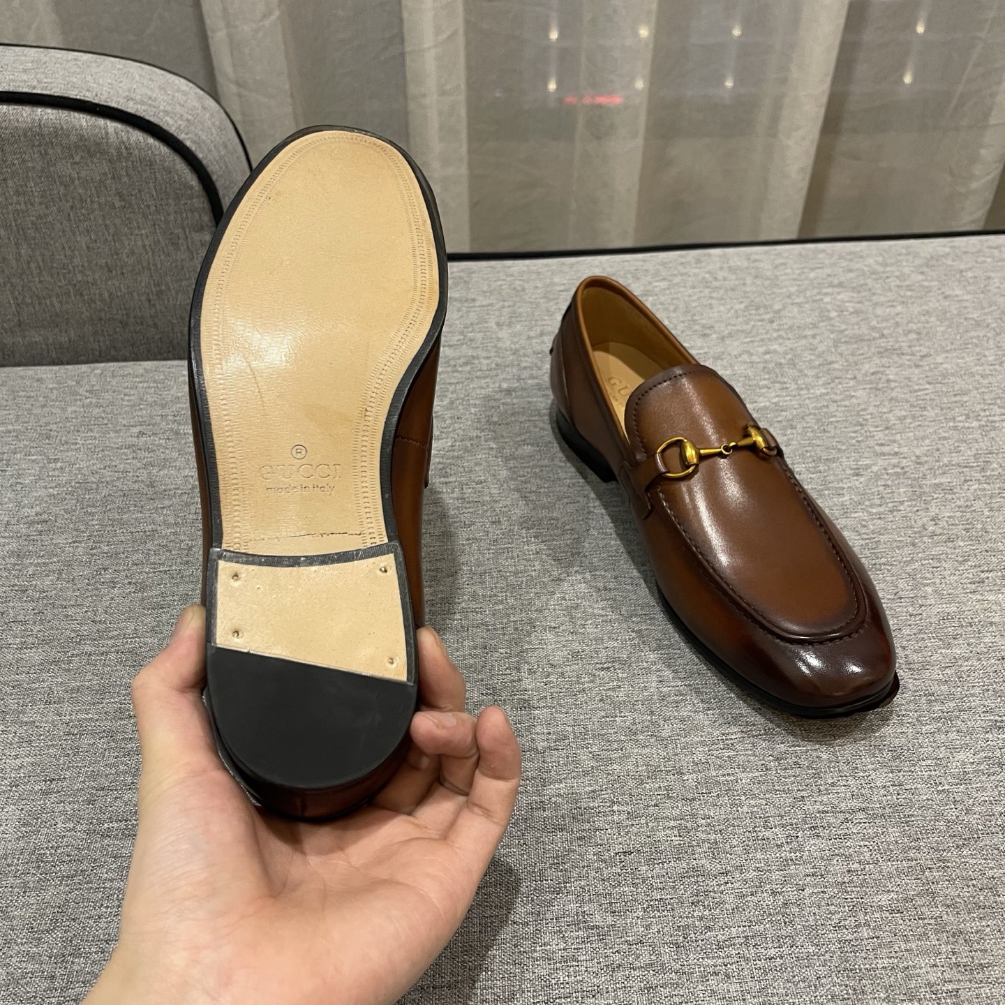 Gucci Men's Horsebit Leather Loafers - Brown Leather Slip-Ons 10 i1740995937421 6441 0 8