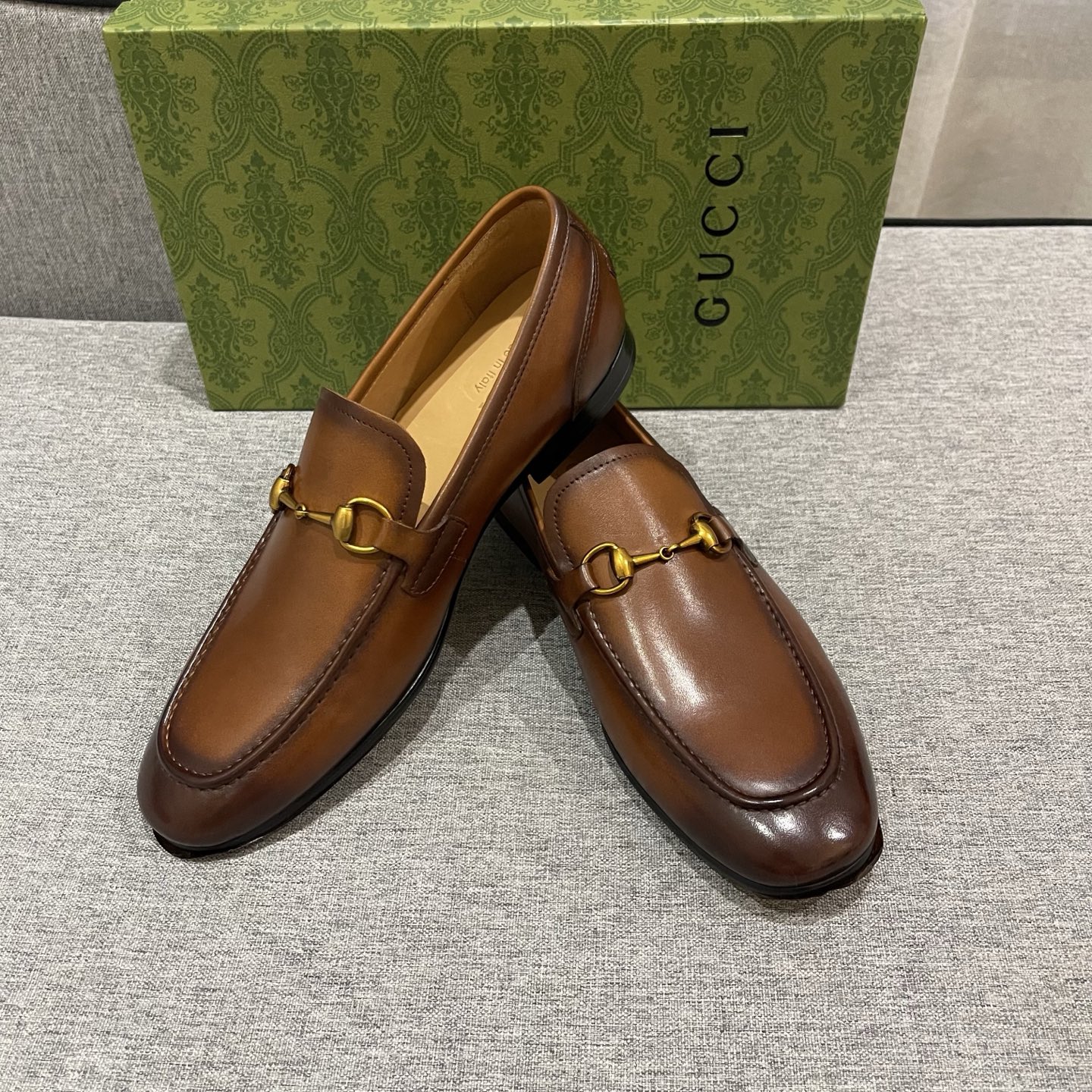 Gucci Men's Horsebit Leather Loafers - Brown Leather Slip-Ons 4 i1740995943992 2397 0 2