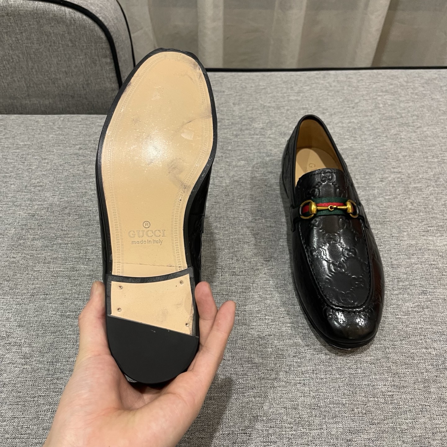 Gucci Men's Leather Loafers With Horsebit Hardware, Black 10 i1740995955388 9316 0 8