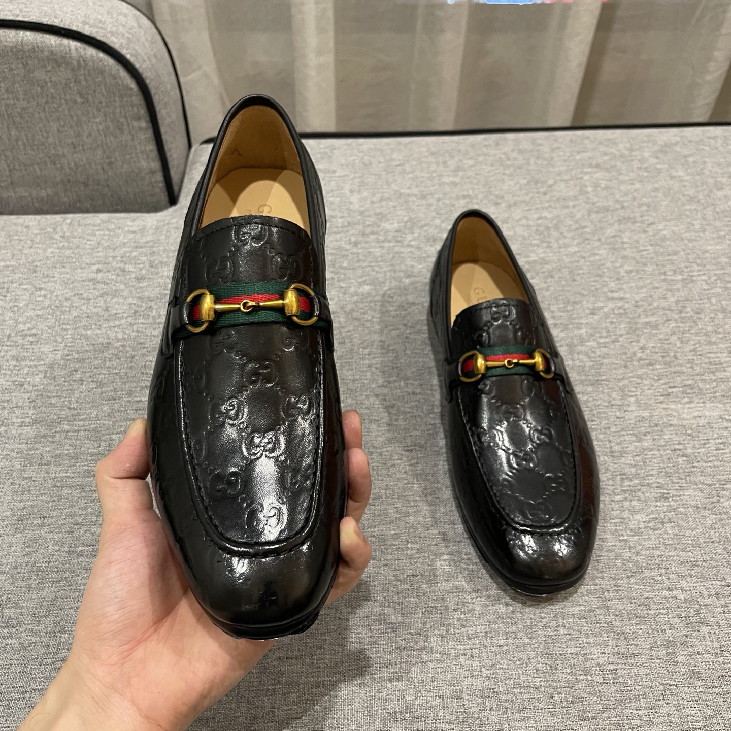 Gucci Men's Leather Loafers With Horsebit Hardware, Black 8 i1740995960415 6934 0 6