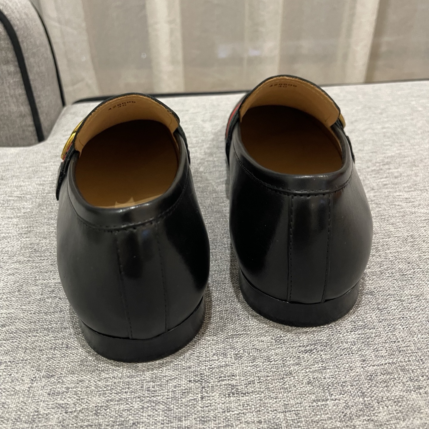 Gucci Men's Black Leather Loafers with Signature Web and Interlocking G 7 i1740995991196 1814 0 5