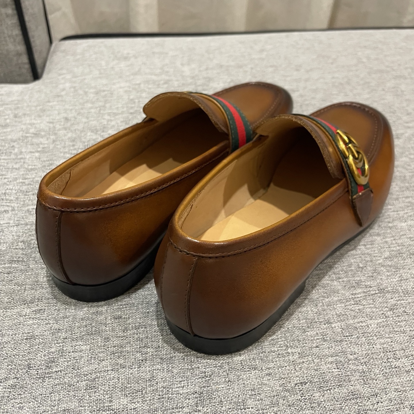 Gucci Men's Leather Loafers with Web and Double G - New Collection 6 i1740996005992 1130 0 4