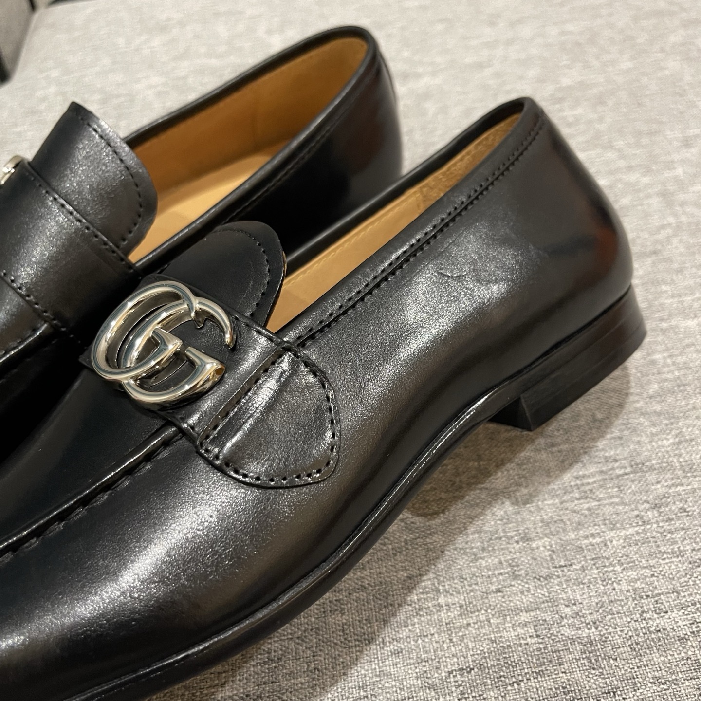 Gucci Men's Black Leather Loafers with Double G Hardware, Size 38-45 6 i1740996015921 1068 0 4