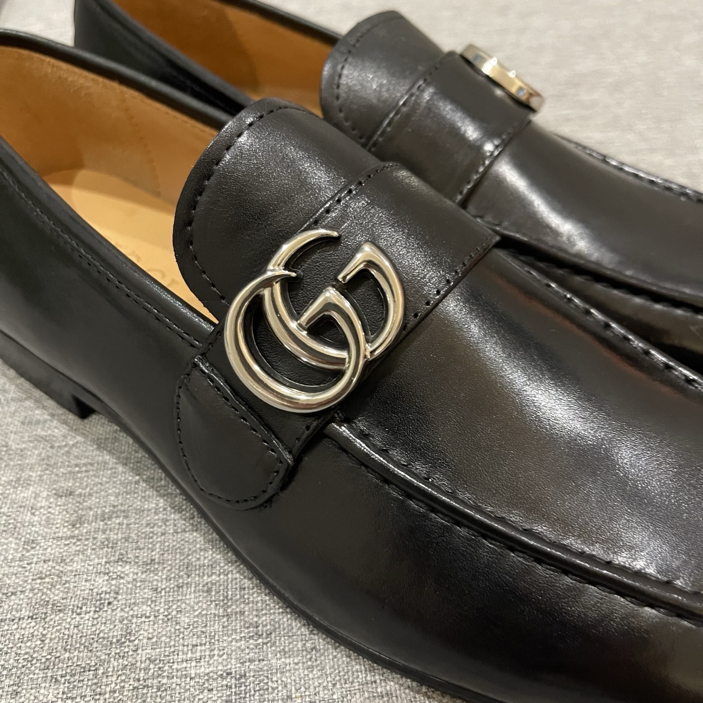 Gucci Men's Black Leather Loafers with Double G Hardware, Size 38-45 5 i1740996015941 1186 0 3