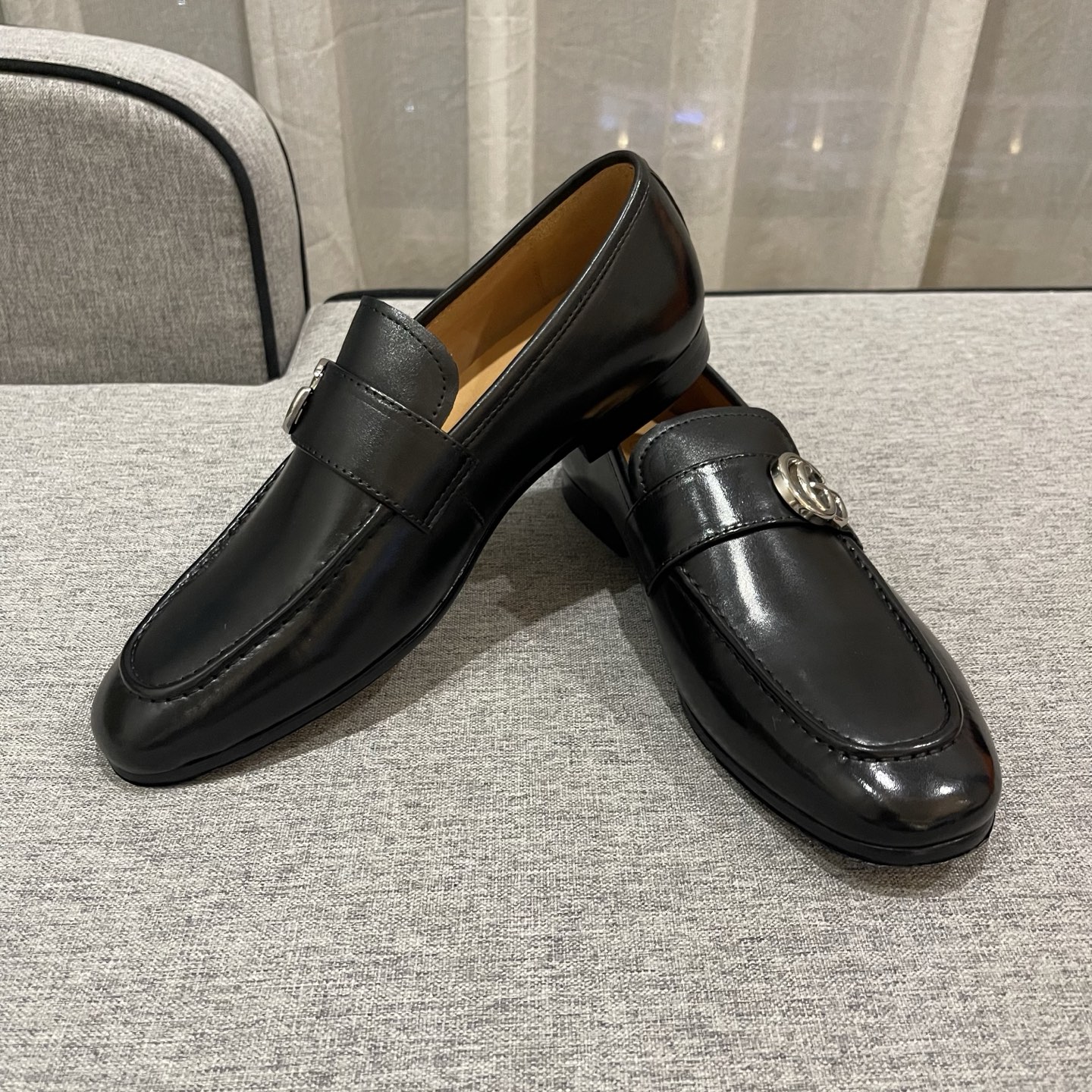 Gucci Men's Black Leather Loafers with Double G Hardware, Size 38-45 4 i1740996036218 3638 0 2