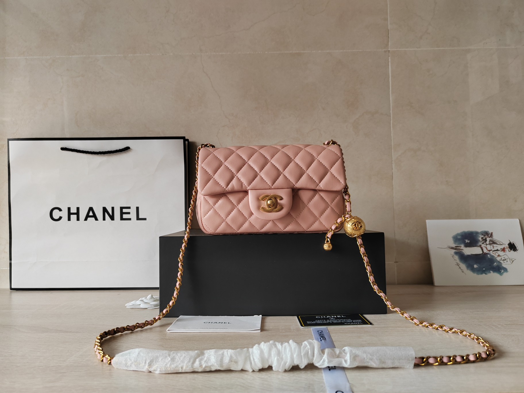 Chanel Classic Flap Bag Sale
 Crossbody & Shoulder Bags Pink Vintage Chains