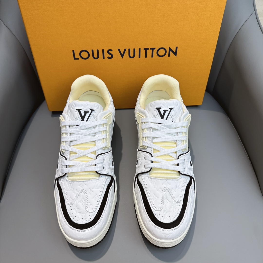 ¿Está bien comprar?
 Louis Vuitton Zapatos Zapatillas deportivas Empalme Hombres Cuero de vaca Caucho Vintage Casual