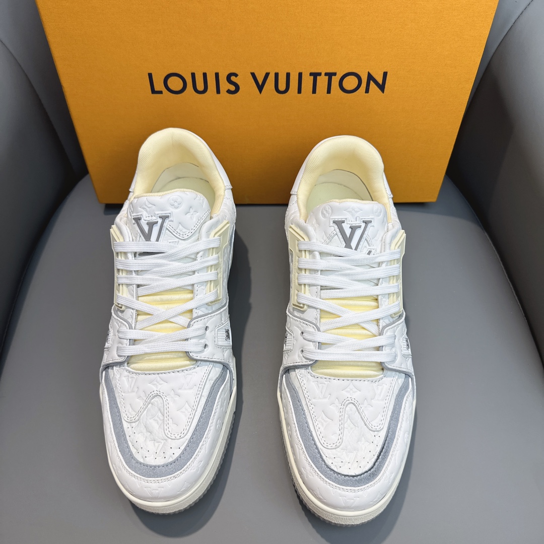 Louis Vuitton Buty sportowe Łączenie Mężczyźni Skóra krowia Guma Vintage Casual