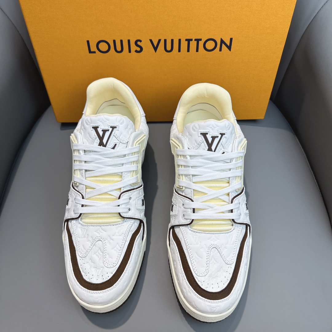 Louis Vuitton Buty sportowe Łączenie Mężczyźni Skóra krowia Guma Vintage Casual