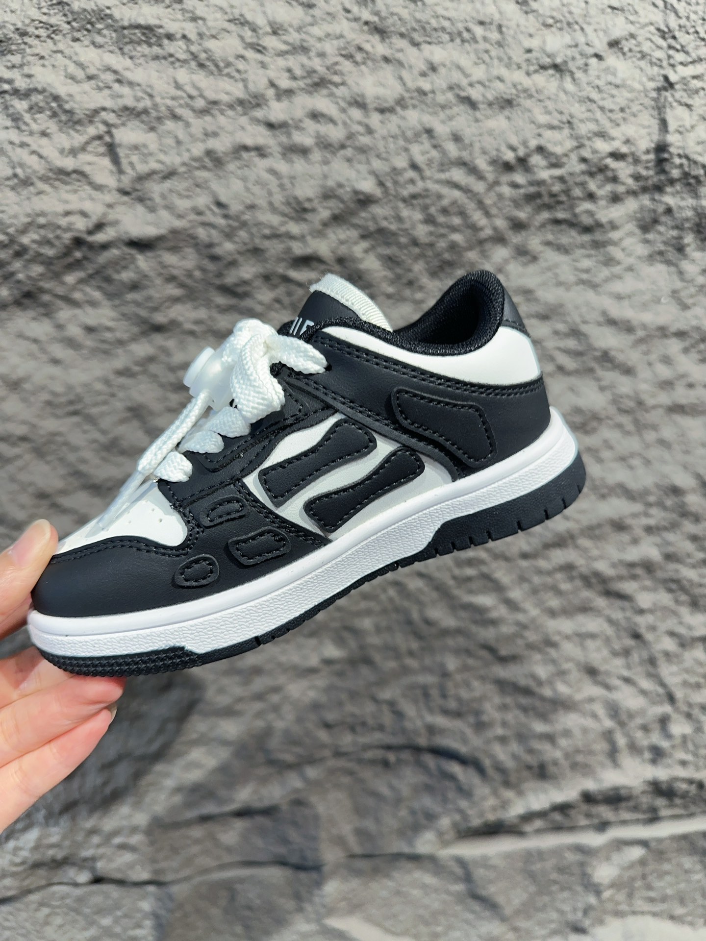 图片[6]-AMIRI骨骼骨头童鞋 王一博明星同款真皮透气百搭板鞋 鹿师兄同款小众国潮ins风硬核概念低帮运动休闲小白鞋 尺码：26-37-选品中心