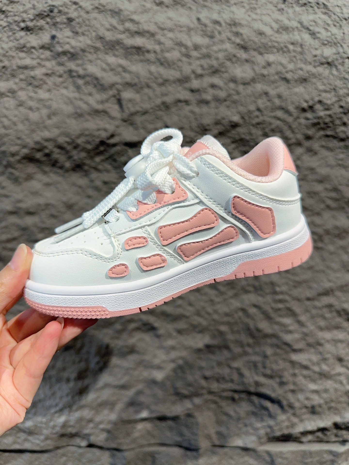 图片[6]-AMIRI骨骼骨头童鞋 王一博明星同款真皮透气百搭板鞋 鹿师兄同款小众国潮ins风硬核概念低帮运动休闲小白鞋 尺码：26-37-选品中心