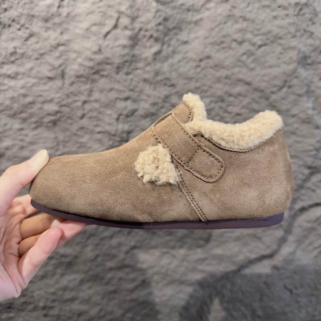 图片[6]-勃肯加绒童鞋 BIRKENSTOCK勃肯加绒保暖洋气豆豆鞋 真皮软底可爱保暖防冻网红爆款 外侧魔术贴，26-37-选品中心