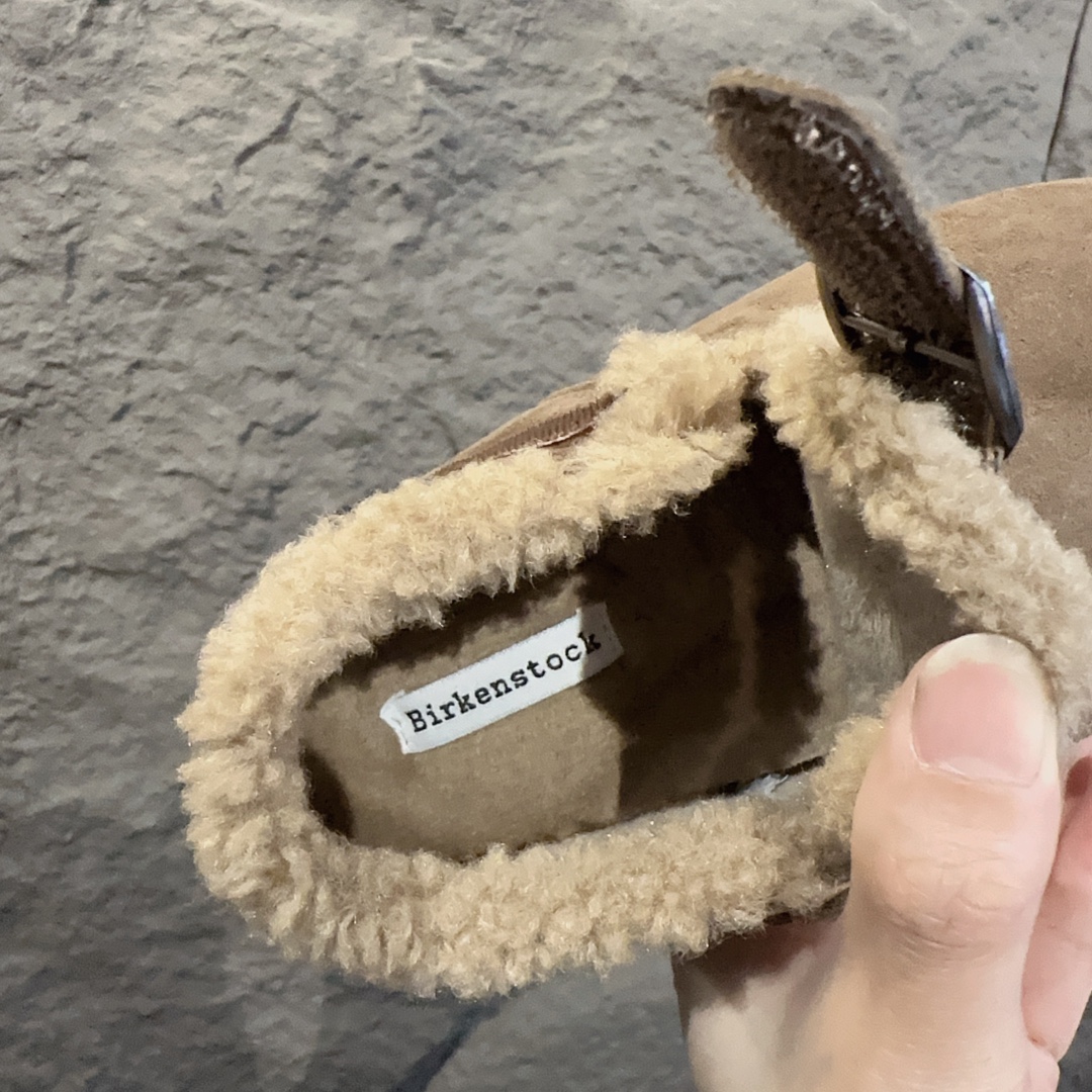 图片[9]-勃肯加绒童鞋 BIRKENSTOCK勃肯加绒保暖洋气豆豆鞋 真皮软底可爱保暖防冻网红爆款 外侧魔术贴，26-37-选品中心
