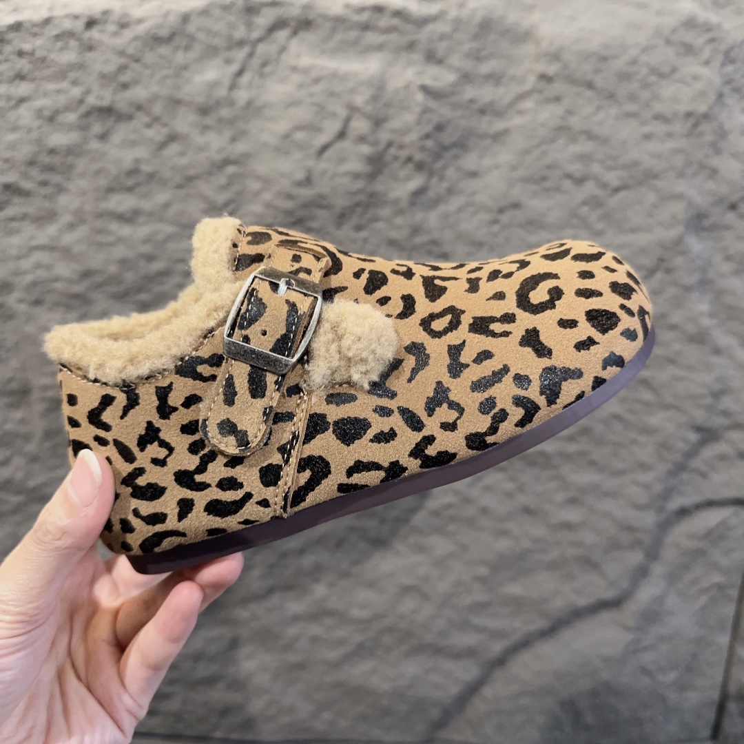 图片[4]-勃肯加绒童鞋 BIRKENSTOCK勃肯加绒保暖洋气豆豆鞋 真皮软底可爱保暖防冻网红爆款 外侧魔术贴，26-37-选品中心