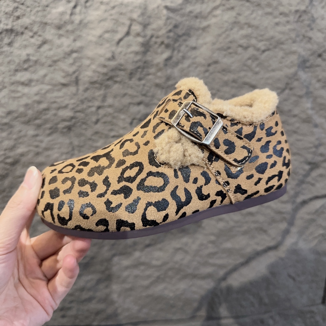 图片[3]-勃肯加绒童鞋 BIRKENSTOCK勃肯加绒保暖洋气豆豆鞋 真皮软底可爱保暖防冻网红爆款 外侧魔术贴，26-37-选品中心