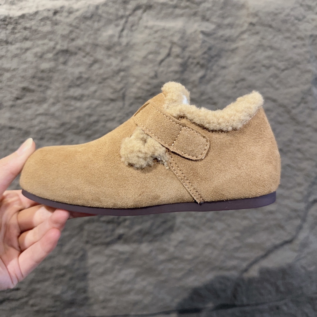 图片[6]-勃肯加绒童鞋 BIRKENSTOCK勃肯加绒保暖洋气豆豆鞋 真皮软底可爱保暖防冻网红爆款 外侧魔术贴，26-37-选品中心