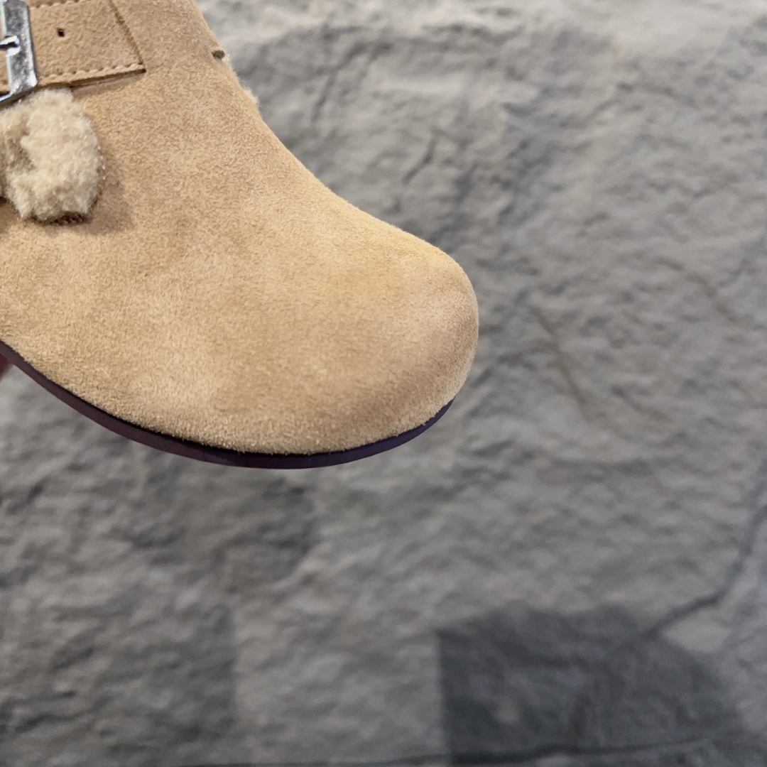 图片[5]-勃肯加绒童鞋 BIRKENSTOCK勃肯加绒保暖洋气豆豆鞋 真皮软底可爱保暖防冻网红爆款 外侧魔术贴，26-37-选品中心