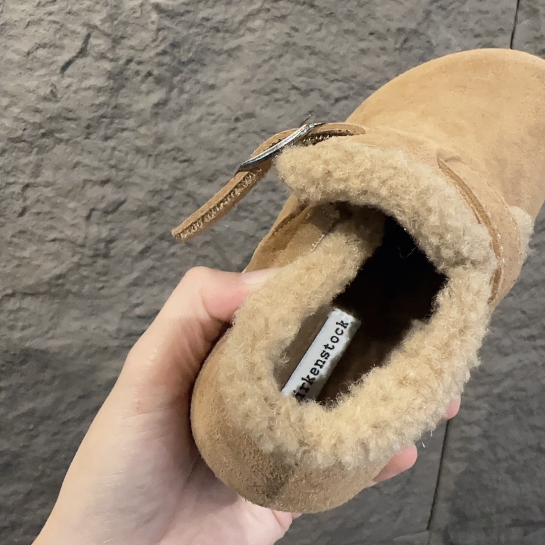 图片[9]-勃肯加绒童鞋 BIRKENSTOCK勃肯加绒保暖洋气豆豆鞋 真皮软底可爱保暖防冻网红爆款 外侧魔术贴，26-37-选品中心