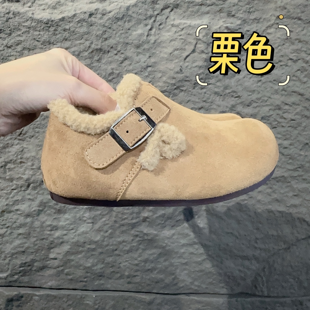 图片[2]-尺码表+集合图 勃肯加绒童鞋 BIRKENSTOCK勃肯加绒保暖洋气豆豆鞋-选品中心