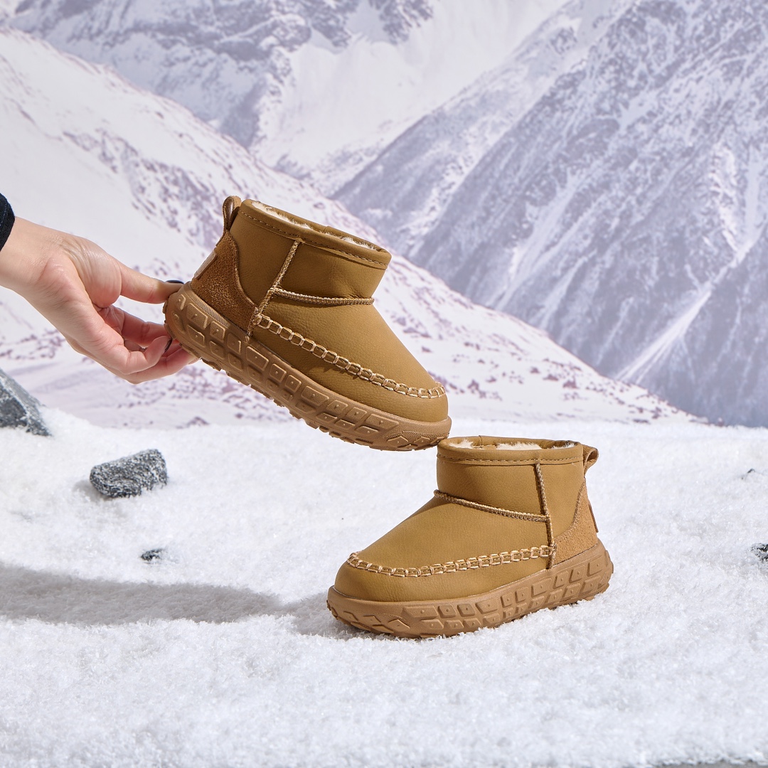 图片[3]-UGG轮胎底雪地靴 UGG加绒保暖登山防滑户外雪地靴童鞋 真皮软底保暖防冻网红爆款棉鞋 26-37-选品中心