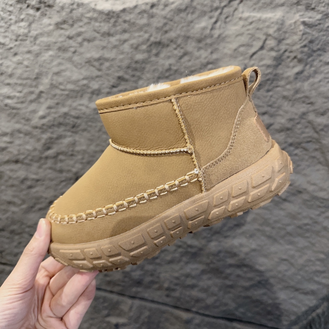 图片[3]-UGG轮胎底雪地靴 UGG加绒保暖登山防滑户外雪地靴童鞋 真皮软底保暖防冻网红爆款棉鞋 26-37-选品中心