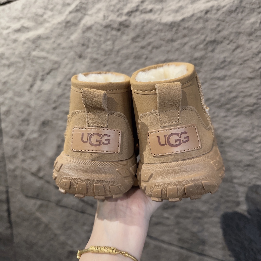 图片[7]-UGG轮胎底雪地靴 UGG加绒保暖登山防滑户外雪地靴童鞋 真皮软底保暖防冻网红爆款棉鞋 26-37-选品中心