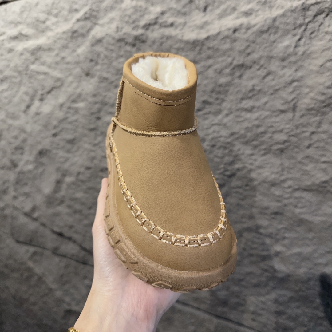 图片[2]-UGG轮胎底雪地靴 UGG加绒保暖登山防滑户外雪地靴童鞋 真皮软底保暖防冻网红爆款棉鞋 26-37-选品中心