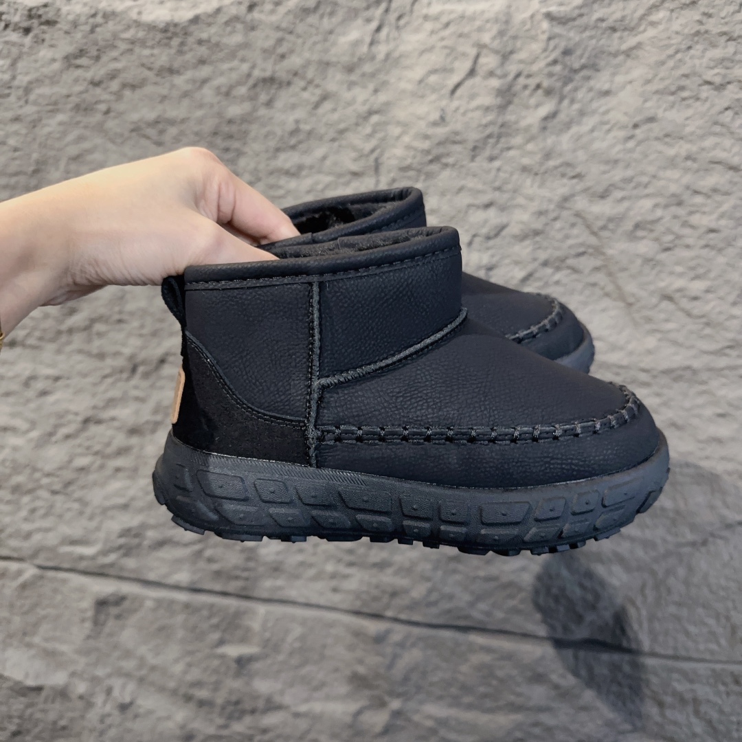 UGG轮胎底雪地靴 UGG加绒保暖登山防滑户外雪地靴童鞋 真皮软底保暖防冻网红爆款棉鞋 26-37-选品中心