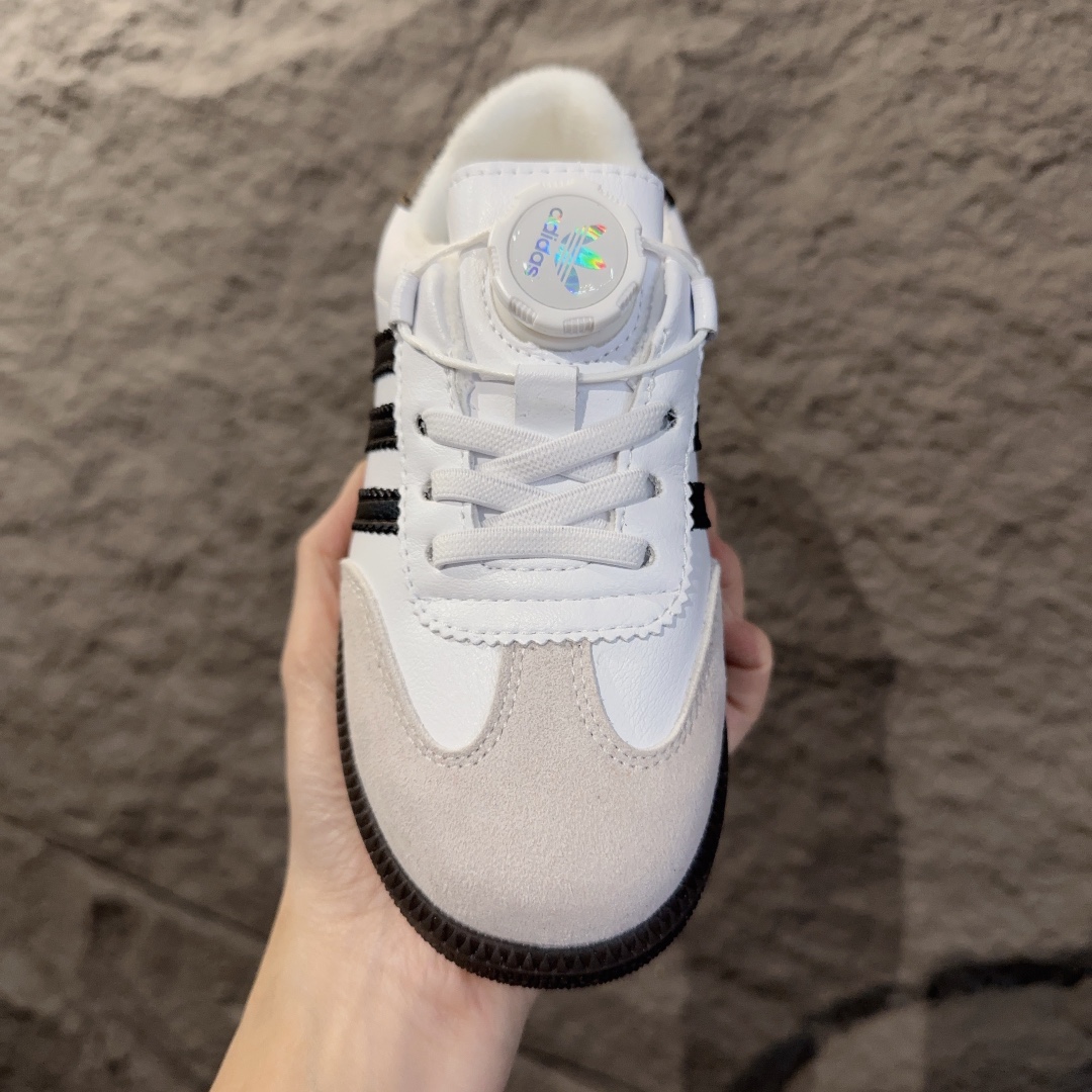 图片[2]-adidas 德训鞋旋转纽扣童鞋 阿迪达斯德训鞋复古休闲运动板鞋旋转纽扣童鞋 松紧带+旋转纽扣 26-37-选品中心