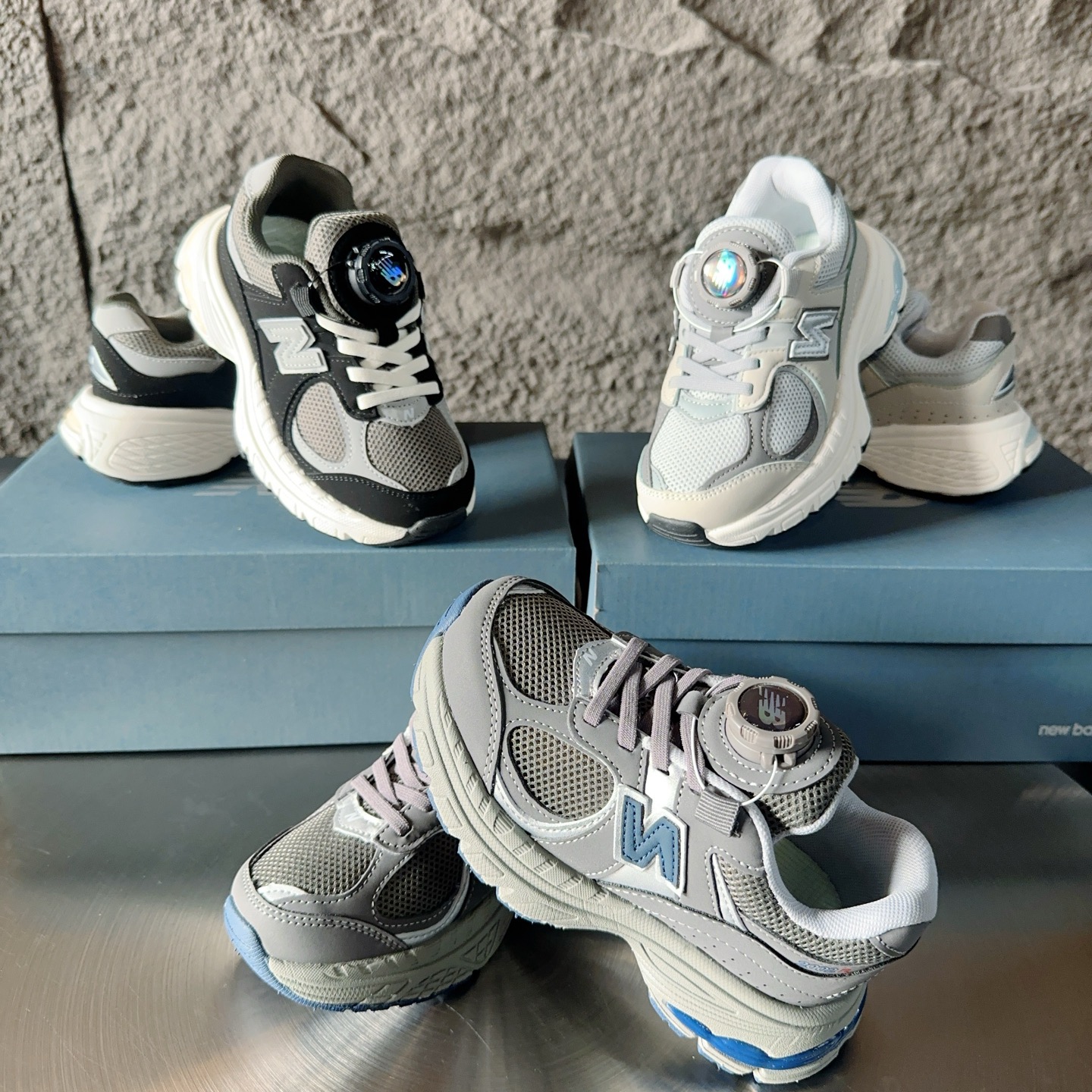 图片[7]-尺码表+集合图 NB2002旋转纽扣童鞋 HerBalance 2002运动休闲跑鞋 系带方式：松紧带+旋转纽扣号 码：26-37-选品中心