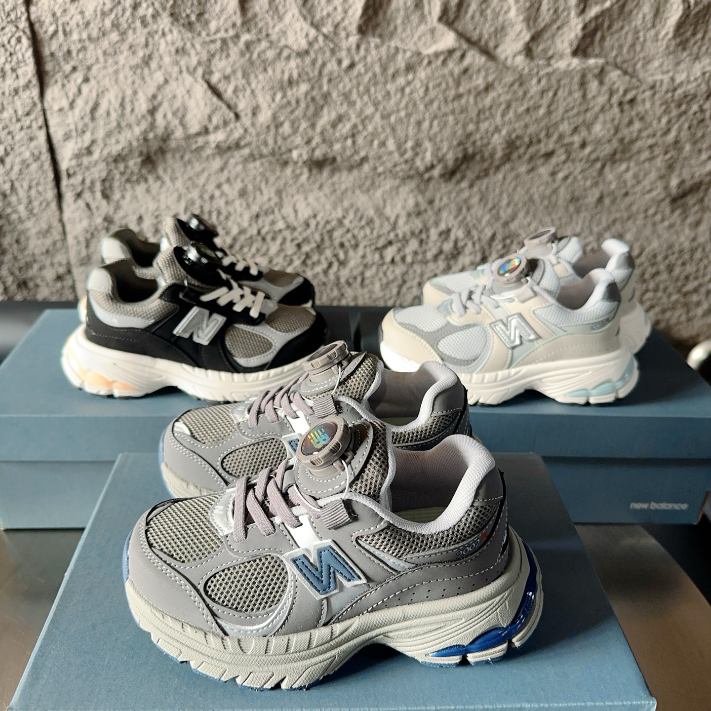 图片[6]-尺码表+集合图 NB2002旋转纽扣童鞋 HerBalance 2002运动休闲跑鞋 系带方式：松紧带+旋转纽扣号 码：26-37-选品中心