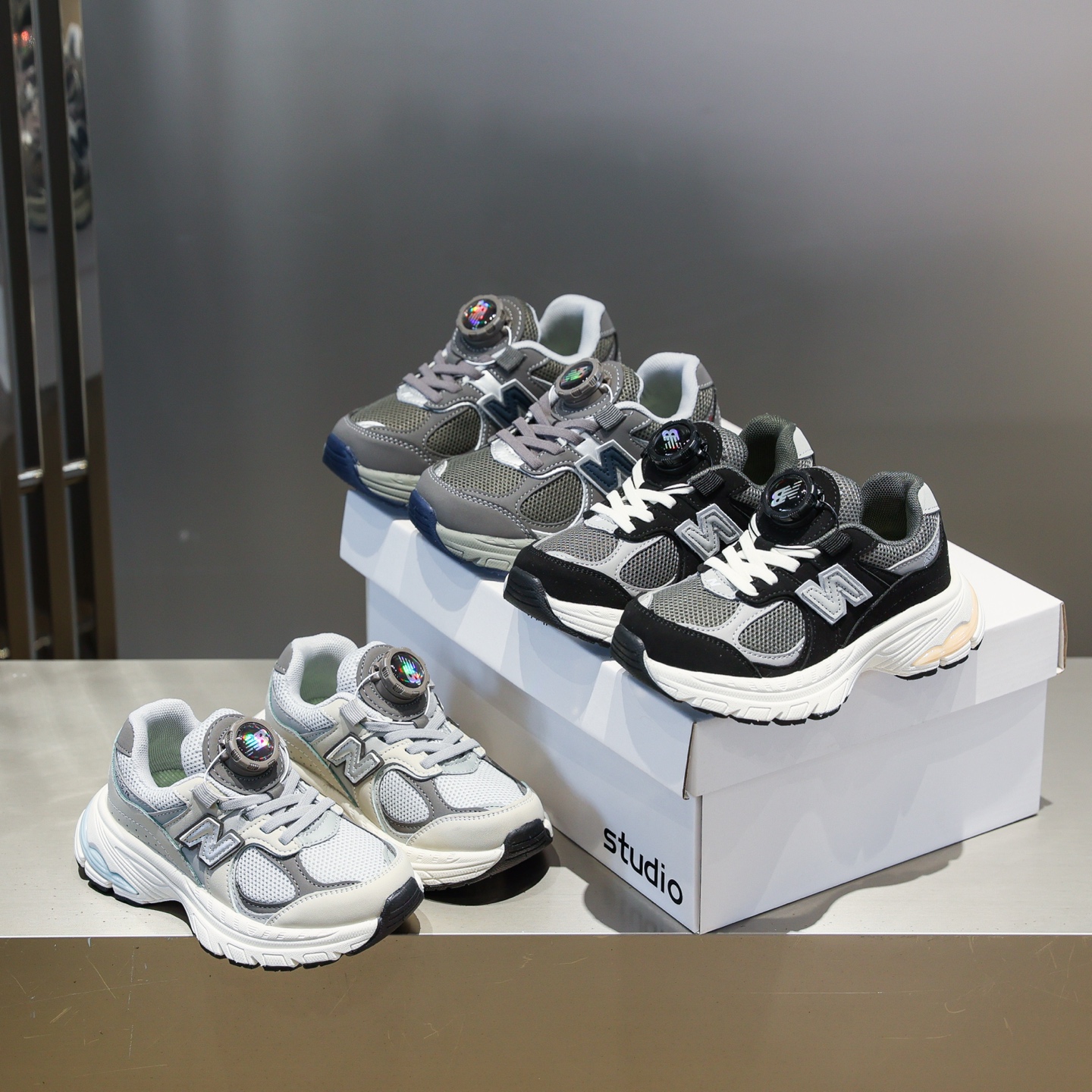 图片[3]-NB2002旋转纽扣童鞋26-37 HerBalance 2002运动休闲跑鞋 系带方式：松紧带+旋转纽扣-选品中心