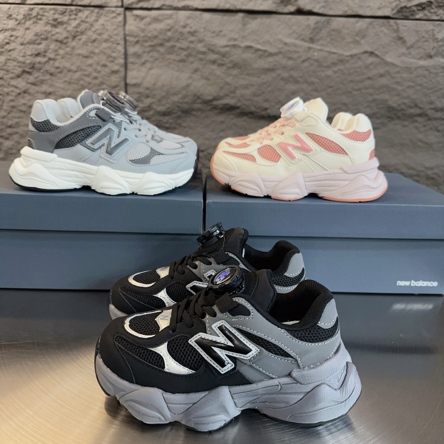 图片[2]-尺码表+集合图～ NB9060旋转纽扣童鞋 New Balance 9060运动休闲跑鞋 尺码：26-37-选品中心