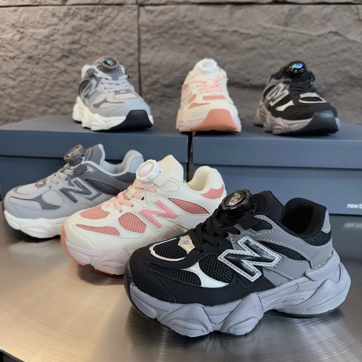 图片[3]-尺码表+集合图～ NB9060旋转纽扣童鞋 New Balance 9060运动休闲跑鞋 尺码：26-37-选品中心