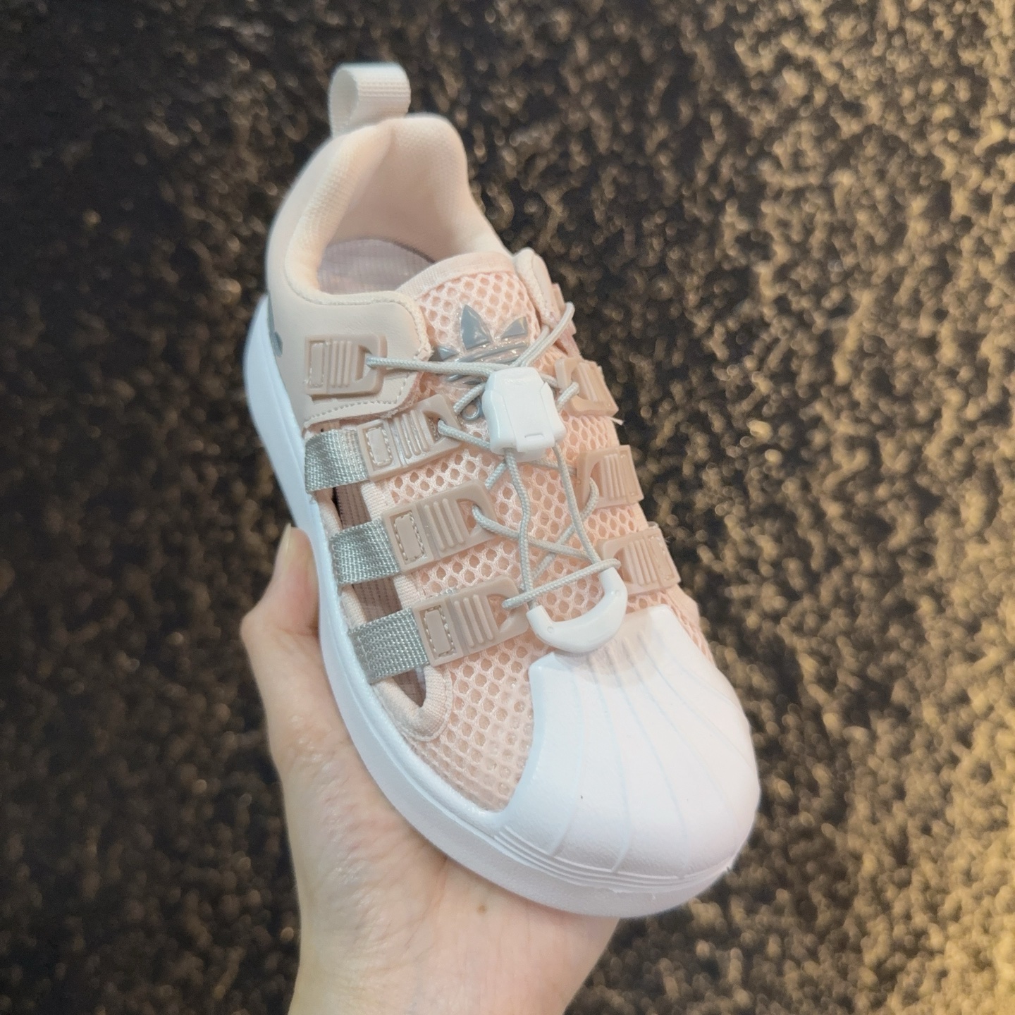 图片[2]-didas 贝壳头凉鞋 德训鞋童鞋 阿迪达斯贝壳头德训鞋童鞋 包头防撞凉鞋 系带方式：松紧扣 号码：26-37-选品中心