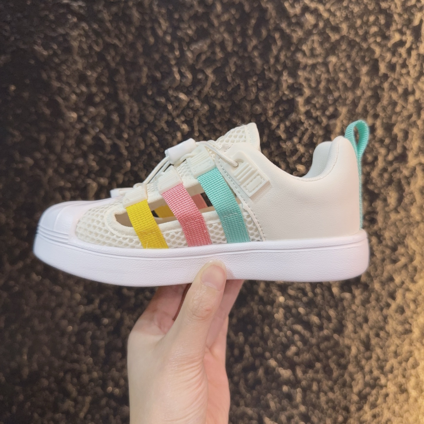 图片[6]-didas 贝壳头凉鞋 德训鞋童鞋 阿迪达斯贝壳头德训鞋童鞋 包头防撞凉鞋 系带方式：松紧扣 号码：26-37-选品中心