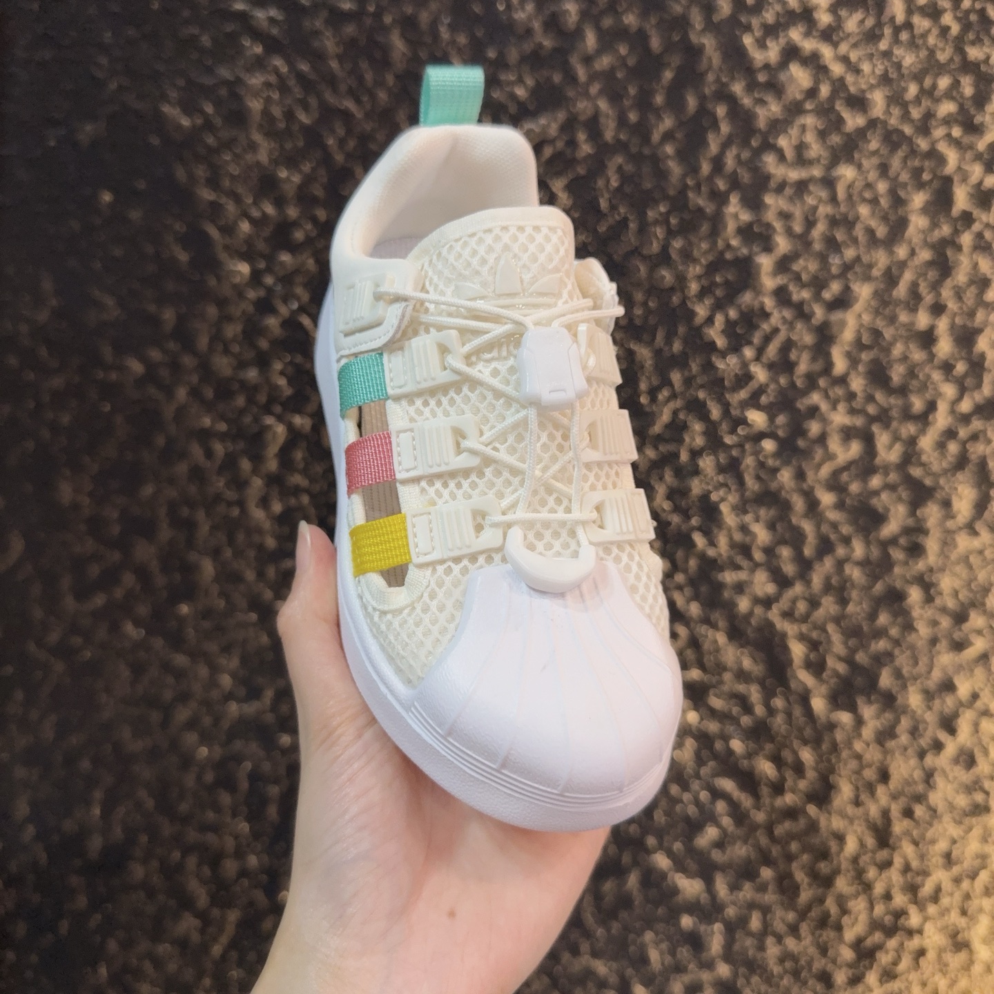 图片[2]-didas 贝壳头凉鞋 德训鞋童鞋 阿迪达斯贝壳头德训鞋童鞋 包头防撞凉鞋 系带方式：松紧扣 号码：26-37-选品中心