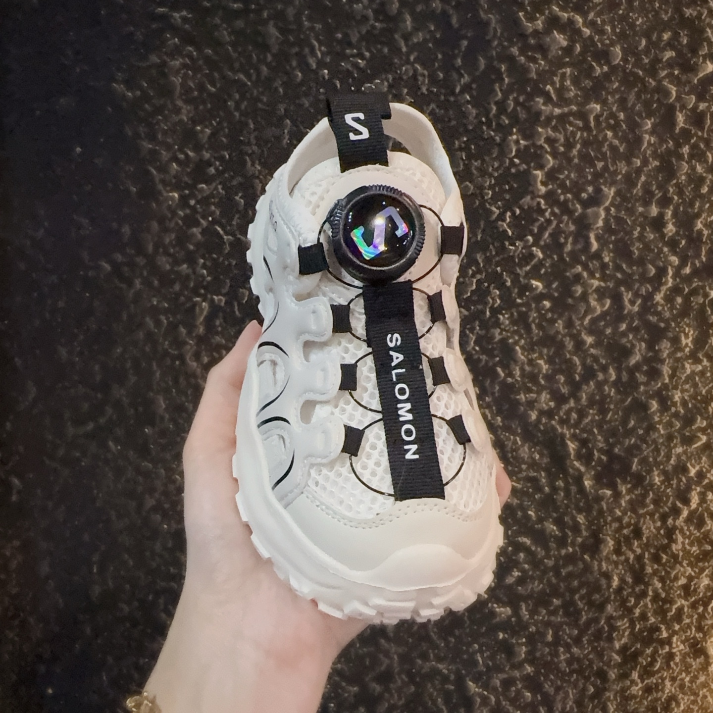 图片[2]-儿童萨络蒙XT-Q旋转纽扣凉鞋 SALOMON XT-Q系列旋转纽扣包头防撞童鞋 溯溪鞋凉鞋 萨络蒙XT-Q透气网鞋榴莲底涉水鞋沙滩鞋 尺码：26-37-选品中心