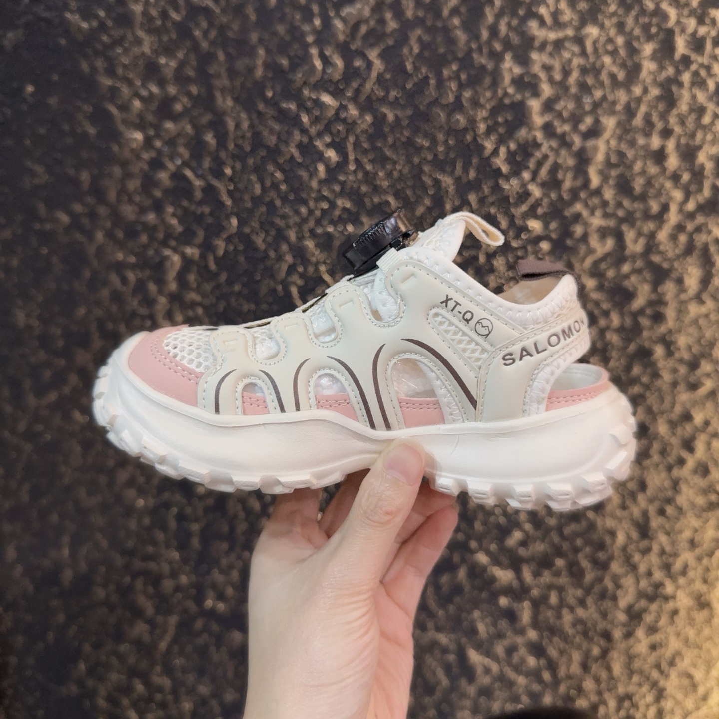 图片[6]-儿童萨络蒙XT-Q旋转纽扣凉鞋 SALOMON XT-Q系列旋转纽扣包头防撞童鞋 溯溪鞋凉鞋 萨络蒙XT-Q透气网鞋榴莲底涉水鞋沙滩鞋 尺码：26-37-选品中心