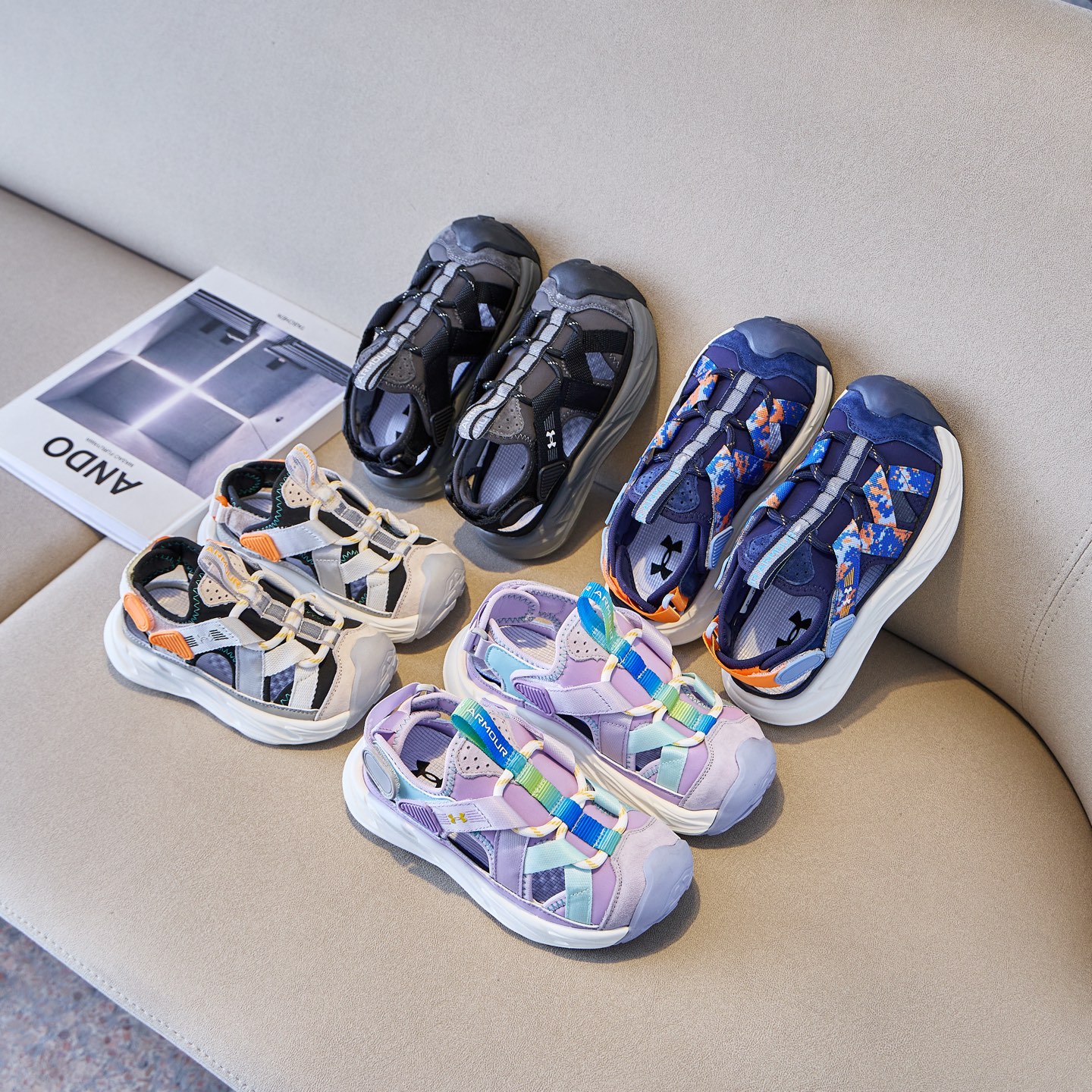 图片[2]-尺码表+集合图！ 安德玛防护型童鞋凉鞋 UNDER ARMOUR UA 沙滩防护型包头防撞童鞋溯溪鞋凉鞋 安德玛涉水鞋沙滩鞋 号码：27-37-选品中心