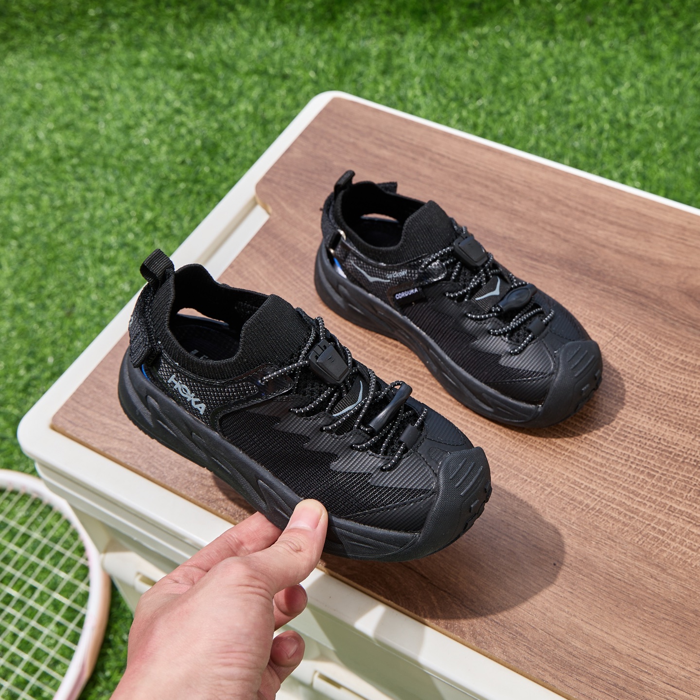 HOKA 霍帕拉2溯溪鞋一脚蹬童鞋凉鞋 霍帕拉2户外露营登山徒步速干溯溪鞋凉鞋抓地防滑沙滩鞋HOKAONEOEHOPARA2溪鞋涉水沙滩鞋 尺码：26-37-选品中心