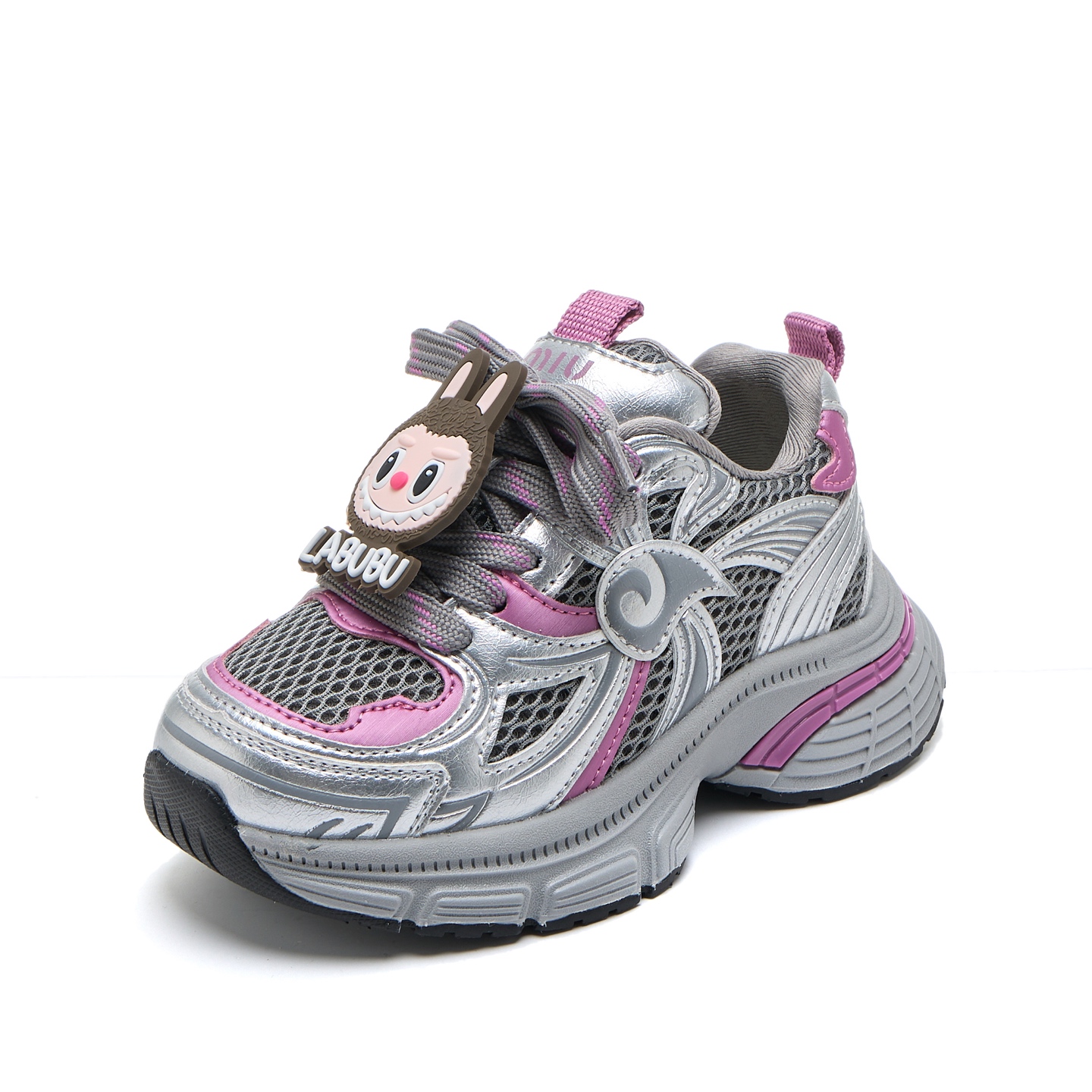 图片[7]-调MIUMIU 拉布布童鞋 MIUMIU 洋气挂件拉布布可爱风跑步鞋童鞋 MIUMIU老爹鞋开学季学生透气休闲防滑运动鞋 系带方式：内侧魔术贴 号码：26-37码 颜色：黄色，紫色-选品中心