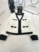 Chanel Clothing Coats & Jackets Black White Spring Collection