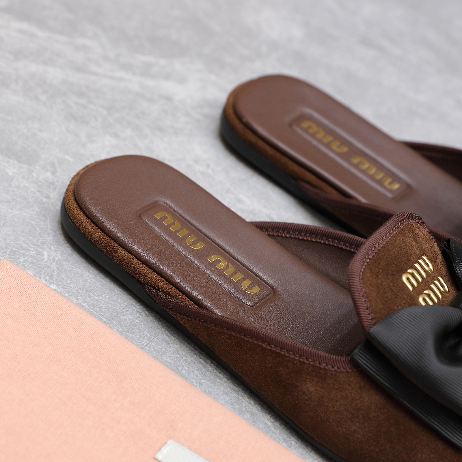 Miu Miu Bow-Embellished Suede Loafer Mules: Elegant and Comfortable 5 a1736428827237 1516