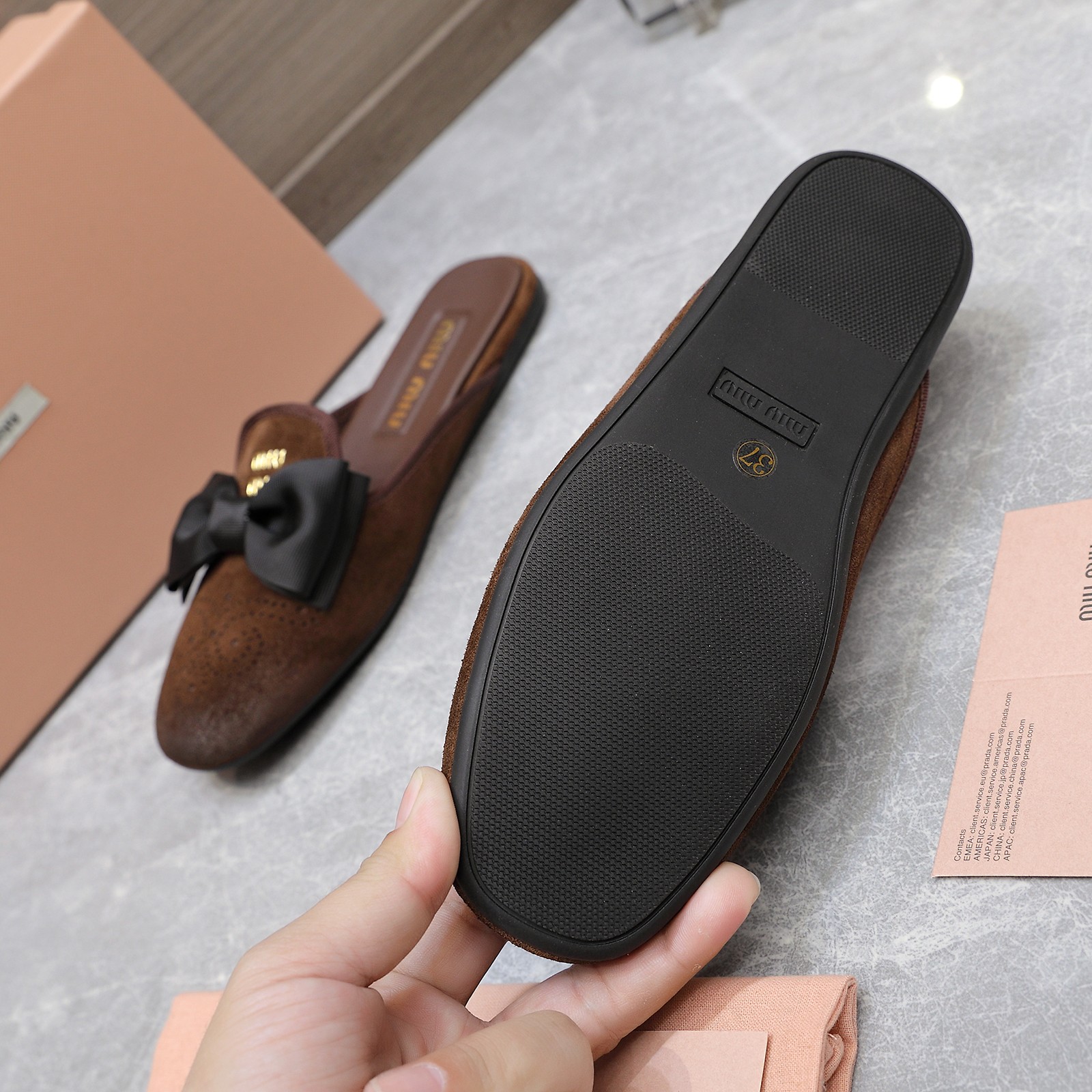 Miu Miu Bow-Embellished Suede Loafer Mules: Elegant and Comfortable 6 a1736428827343 8581