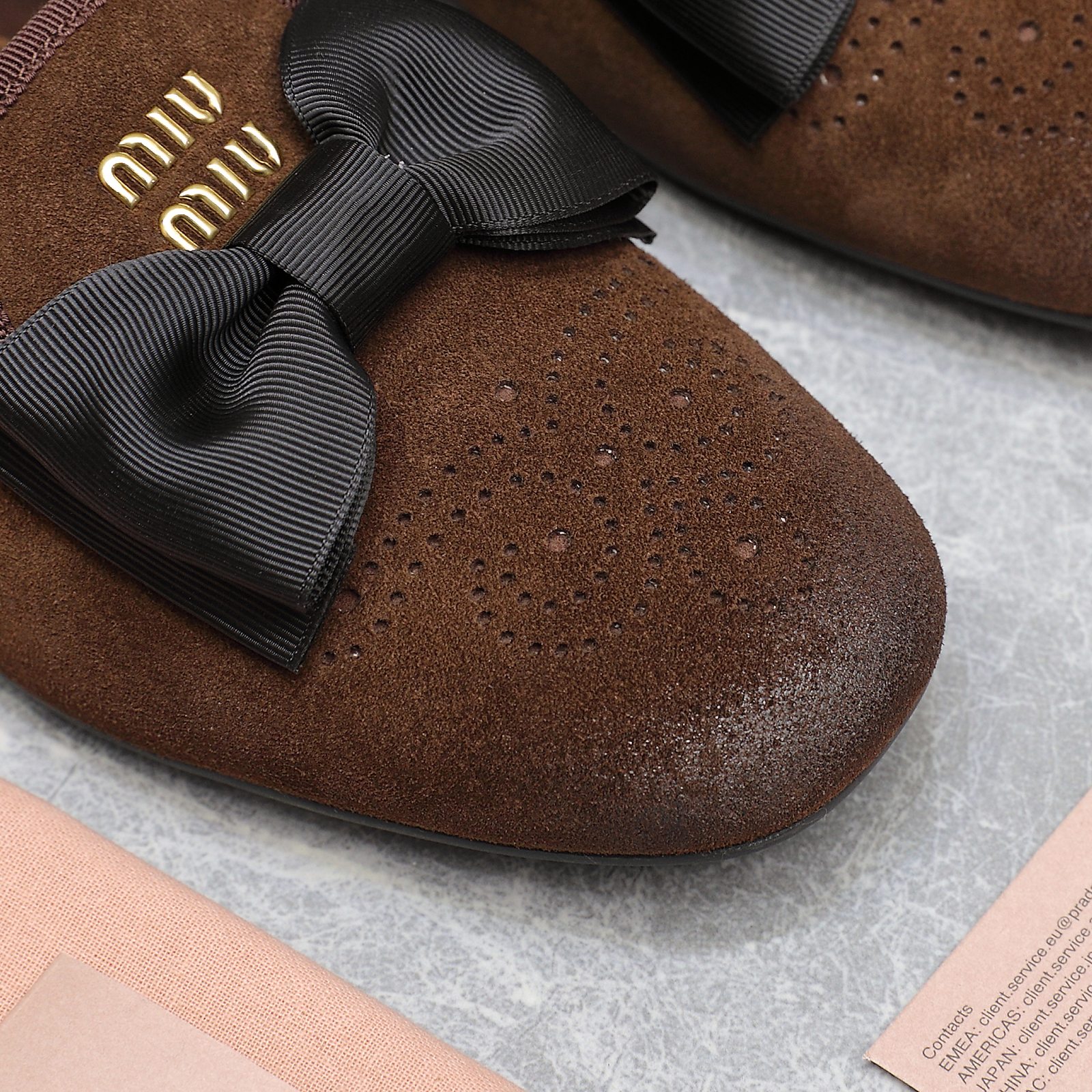 Miu Miu Bow-Embellished Suede Loafer Mules: Elegant and Comfortable 10 a1736428829193 8611