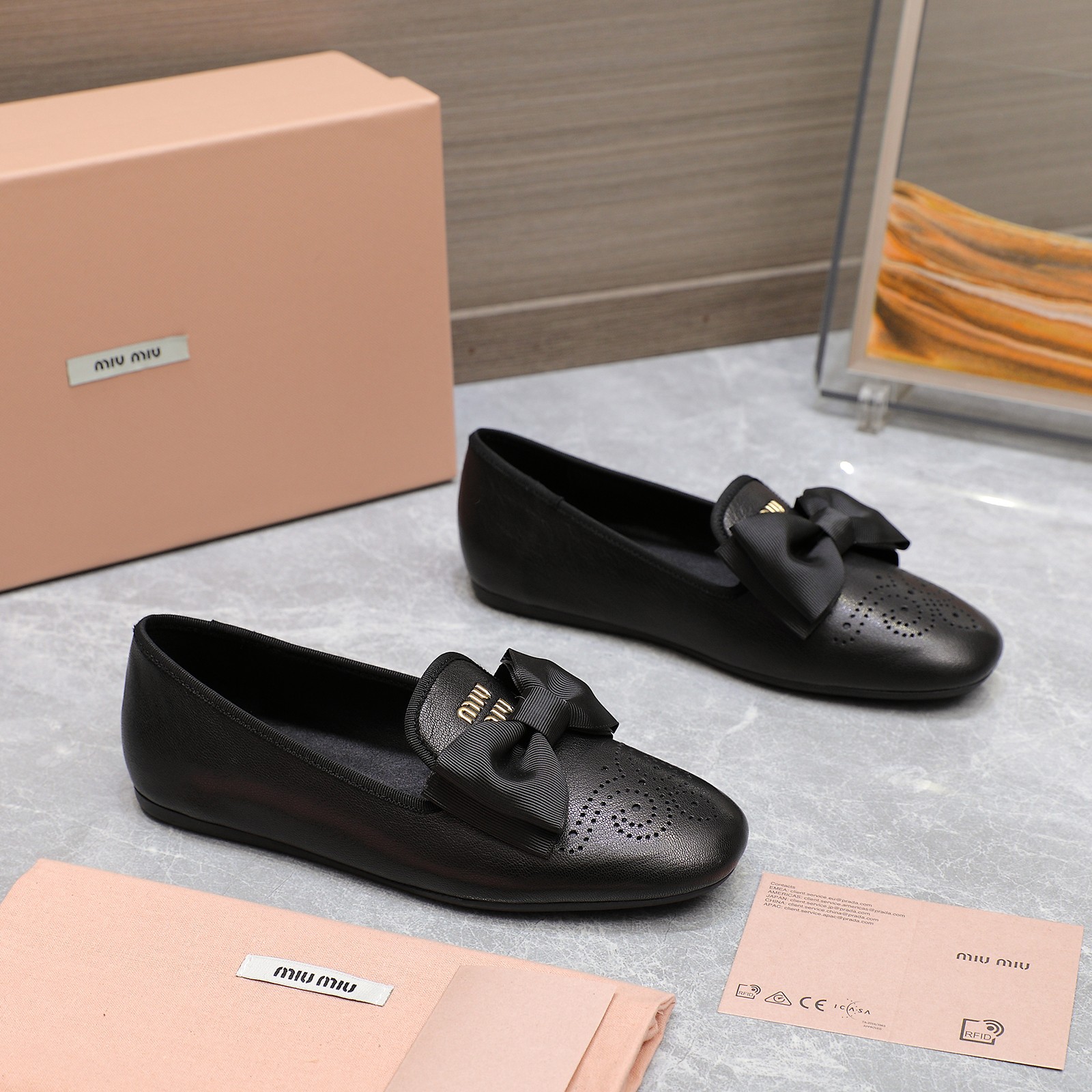 Miu Miu Bow Leather Loafers Spring/Summer New Collection - Elegant and Cute 5 a1736429183656 2242